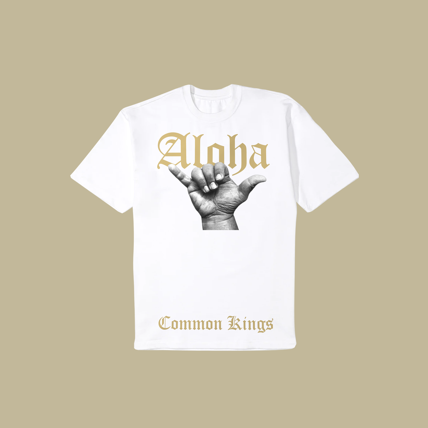 ALOHA GOLD TEE - WHT