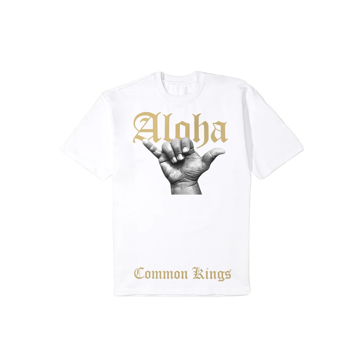 Aloha Tee - White / Gold