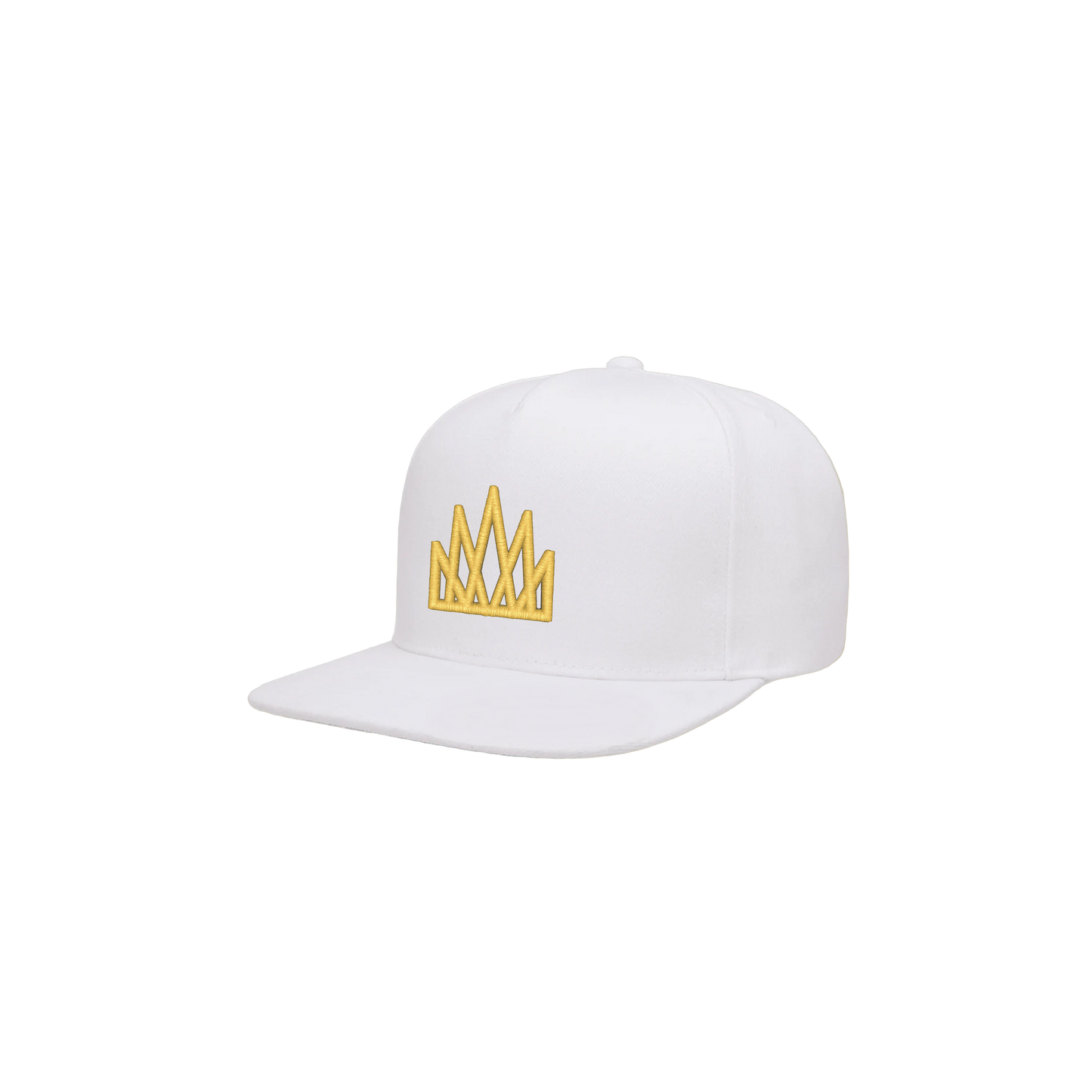 Crown Logo Snapback - White / Gold