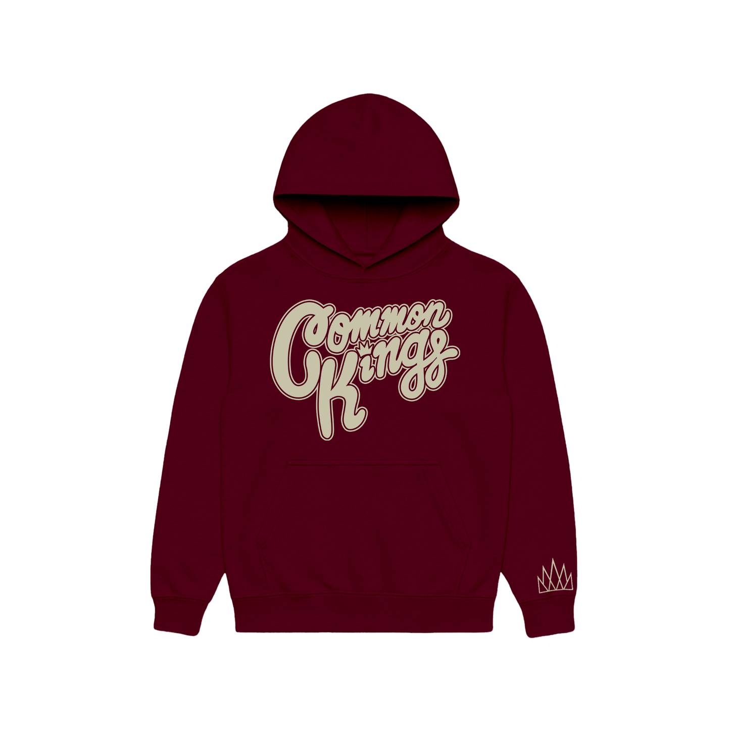 Cream Logo Hoodie - Maroon