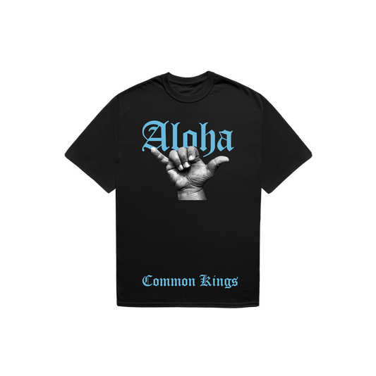 ALOHA TEE - BLK/BLUE