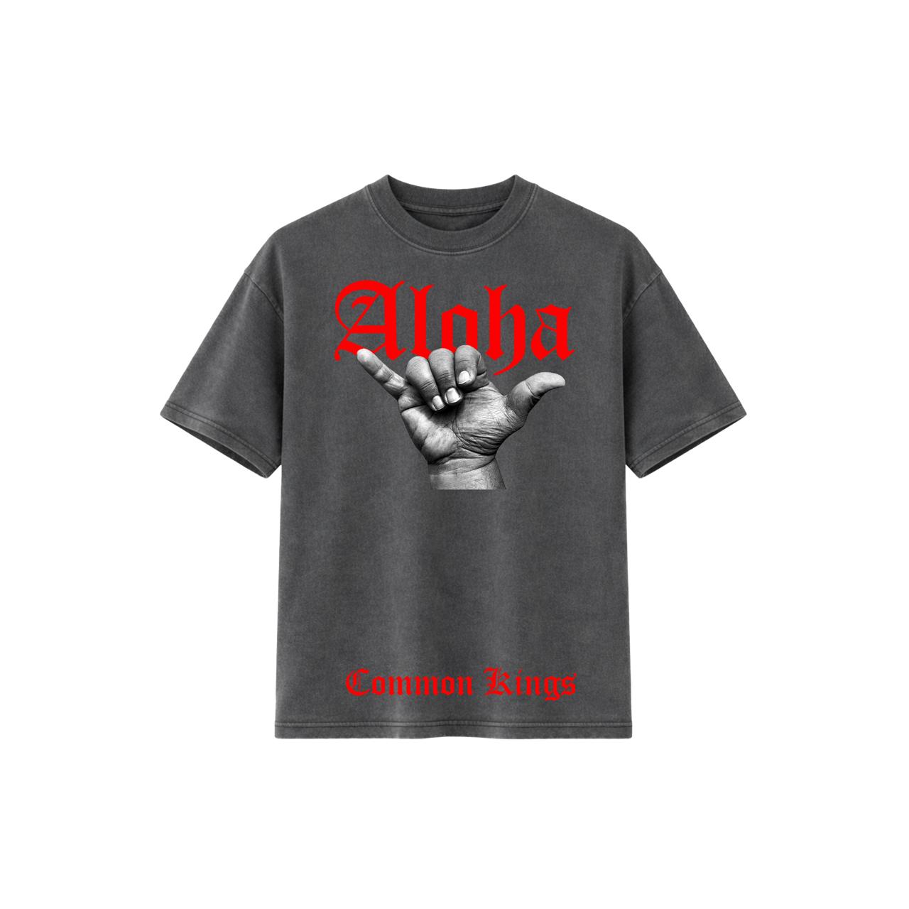 Aloha Tee - Pigment Black / Red