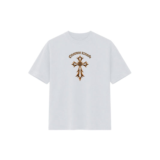 Bamboo Cross Tee - White