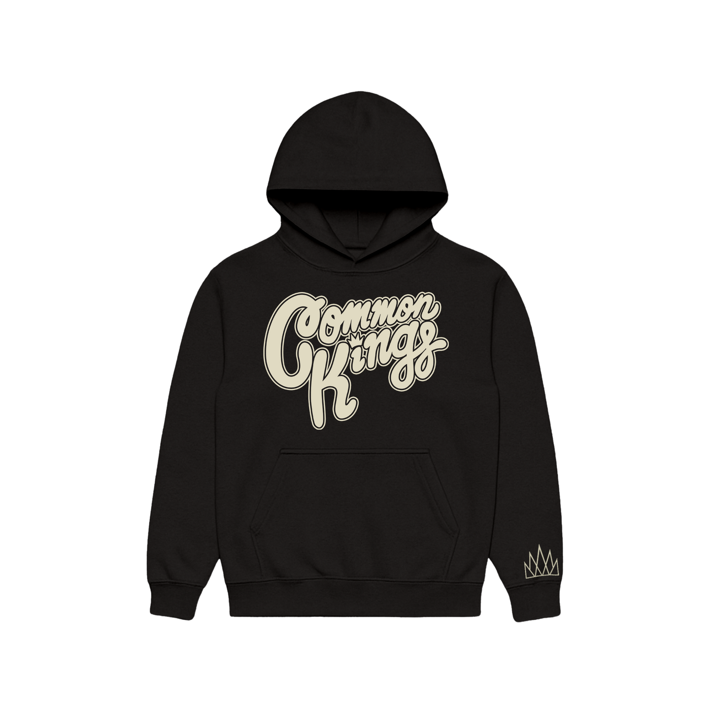 Cream Logo Hoodie - Black