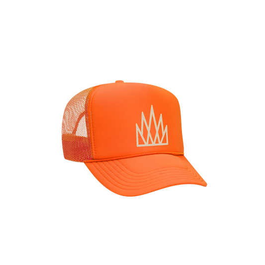 Crown Trucker Hat - Orange Creamsicle